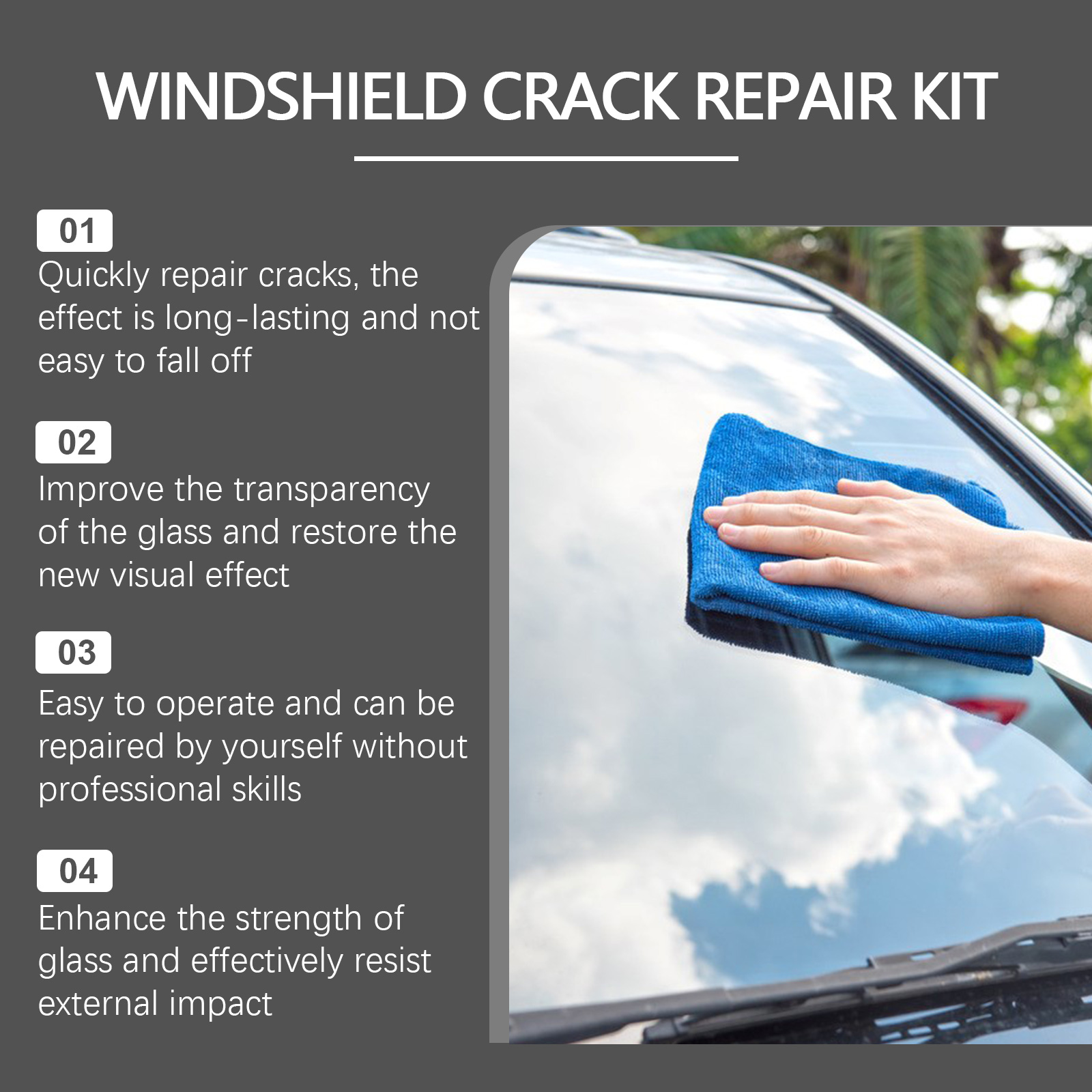 Car Windshield Crack Repair Re - Liquid Uv Glue Kit recension och pris