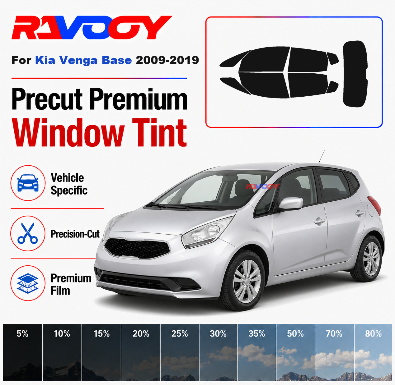 Premium Precut Window Tint Kit - Privacy Screen Protector recension och pris