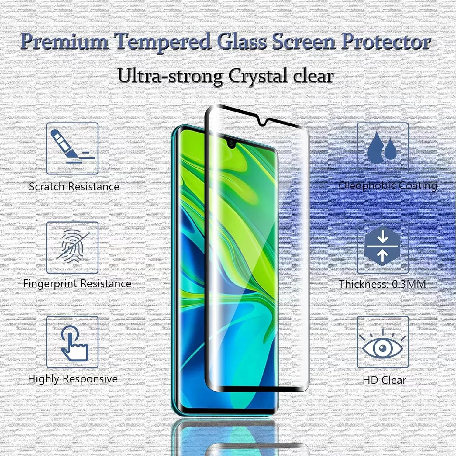 6IN1 For Xiaomi Mi 10 Glass Mi - Curved Edge Screen recension och pris