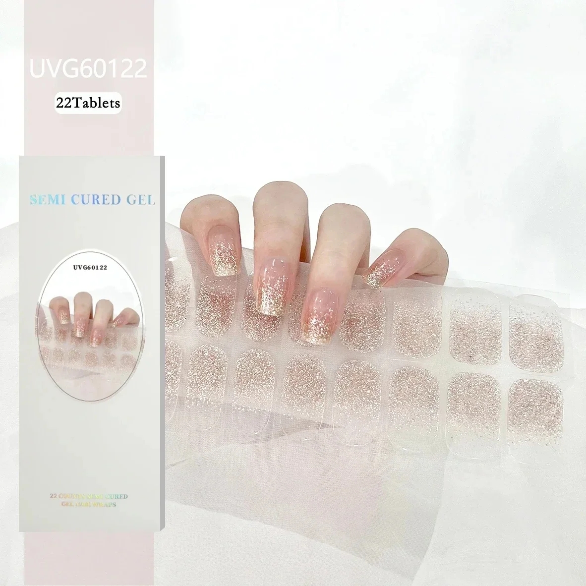 16/18/20Tips Christmas Gel Nai - Full Cover Adhesive recension och pris