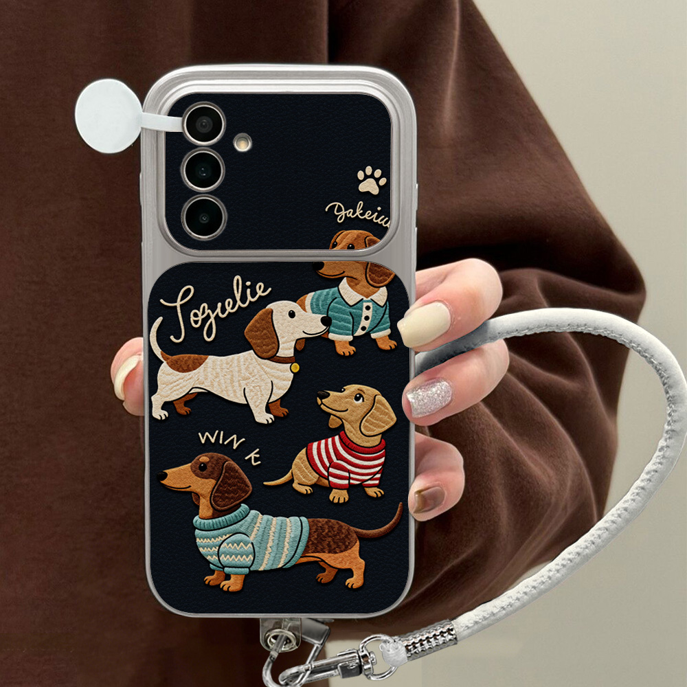 Cartoon Dachshund Phone Case F - Camera Lens Protector recension och pris