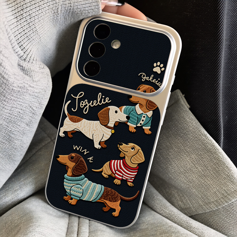 Cartoon Dachshund Phone Case F - Camera Lens Protector recension och pris