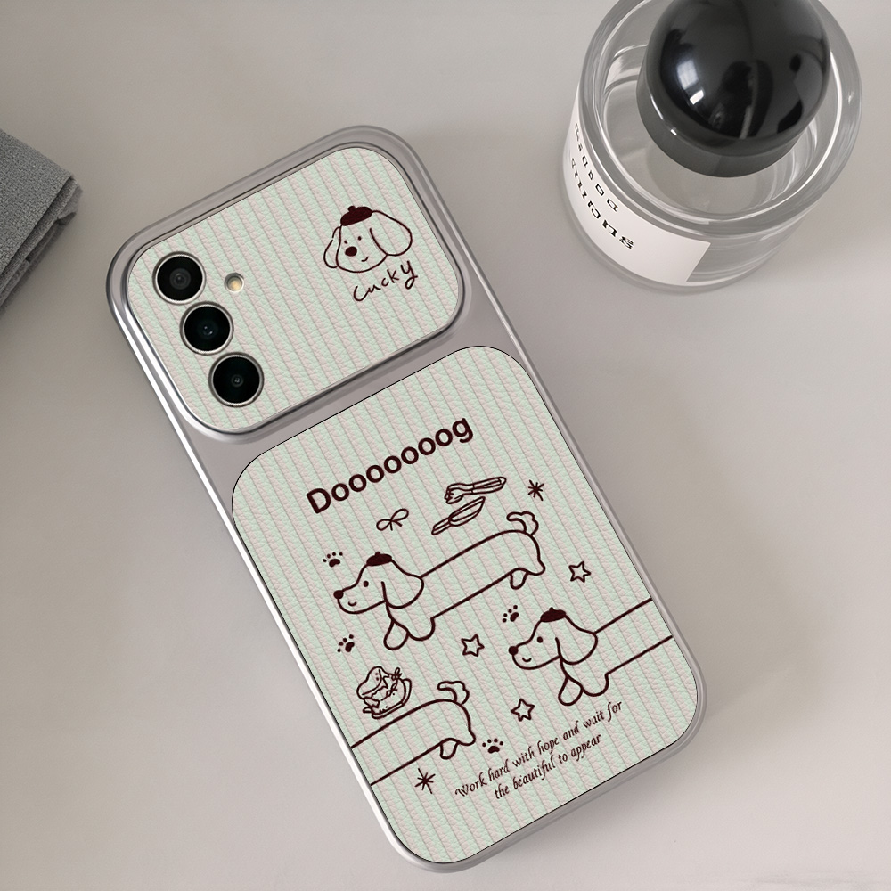 Cartoon Dachshund Phone Case F - Camera Lens Protector recension och pris