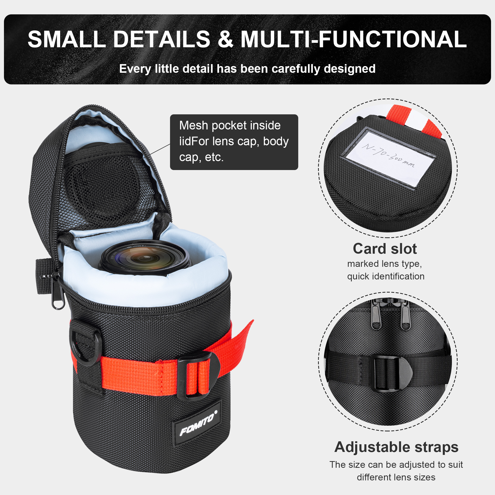 FOMITO Camera Lens Bag Waterpr - Camera Lens Protector recension och pris