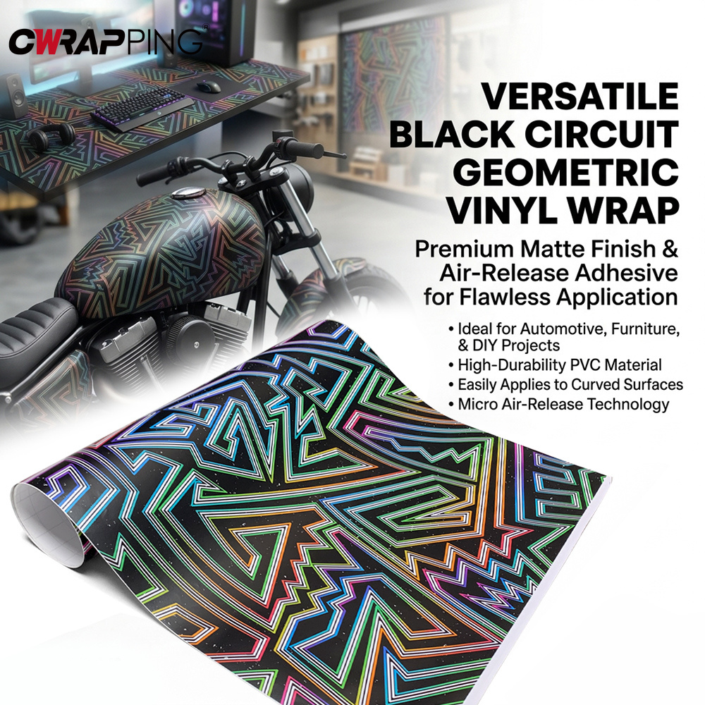 Rainbow Line Car Vinyl Wrap Ai - Full Cover Adhesive recension och pris