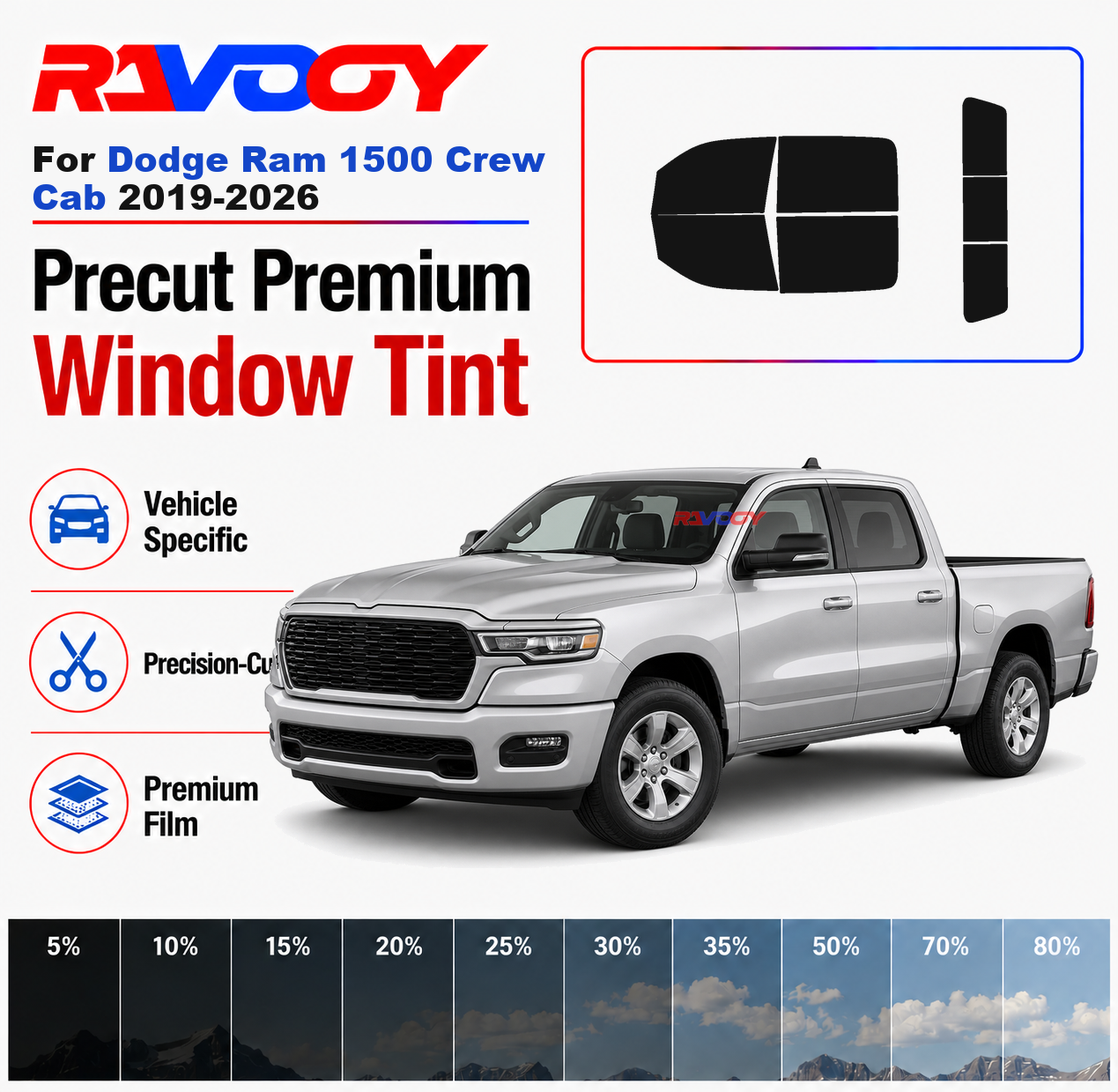 Premium Precut Window Tint Kit - Privacy Screen Protector recension och pris