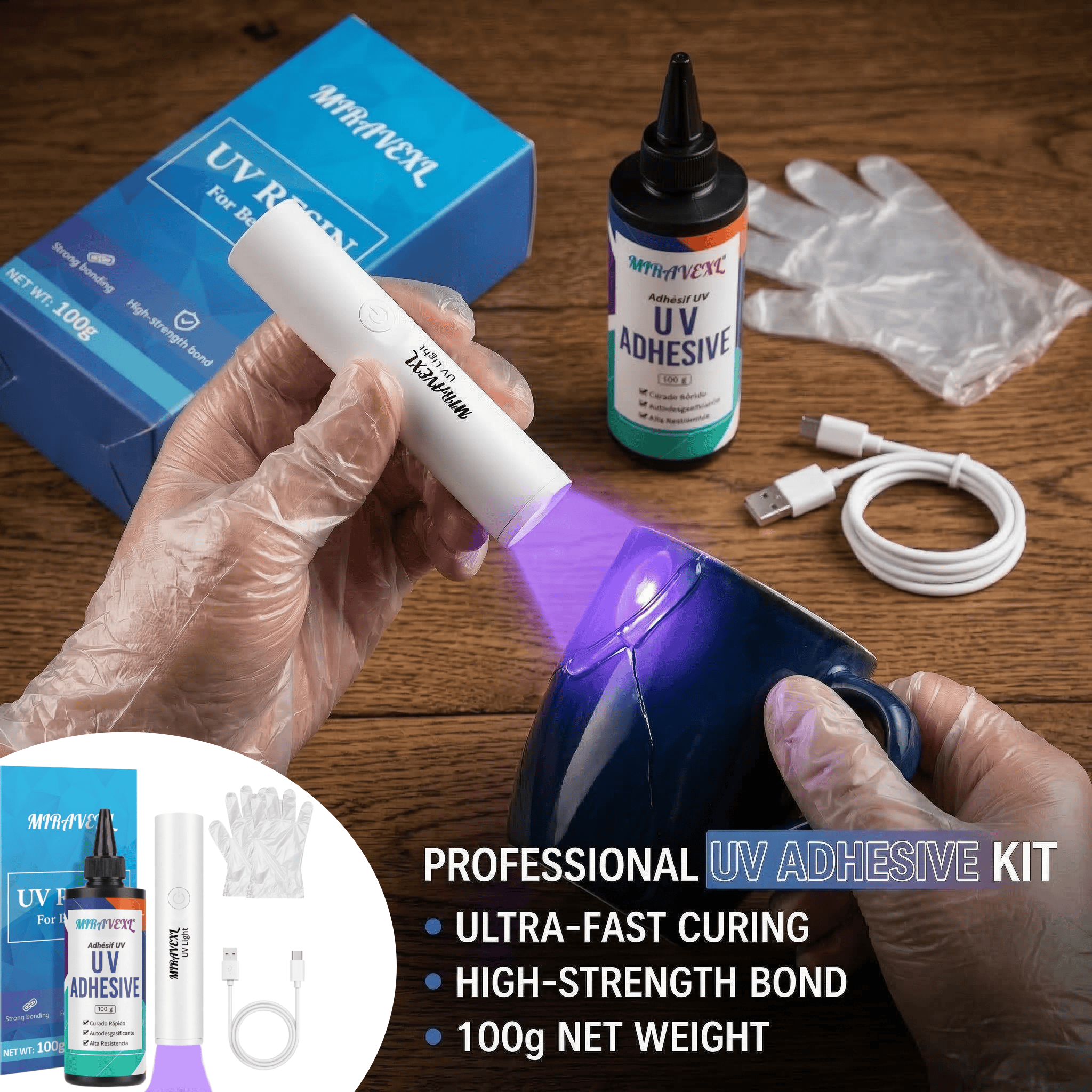 Upgraded UV Resin Kit with USB - Liquid Uv Glue Kit recension och pris