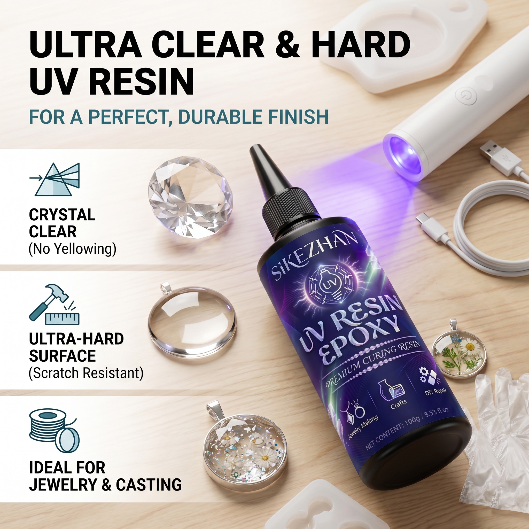 Crystal Clear UV Glue Kit with - Liquid Uv Glue Kit recension och pris