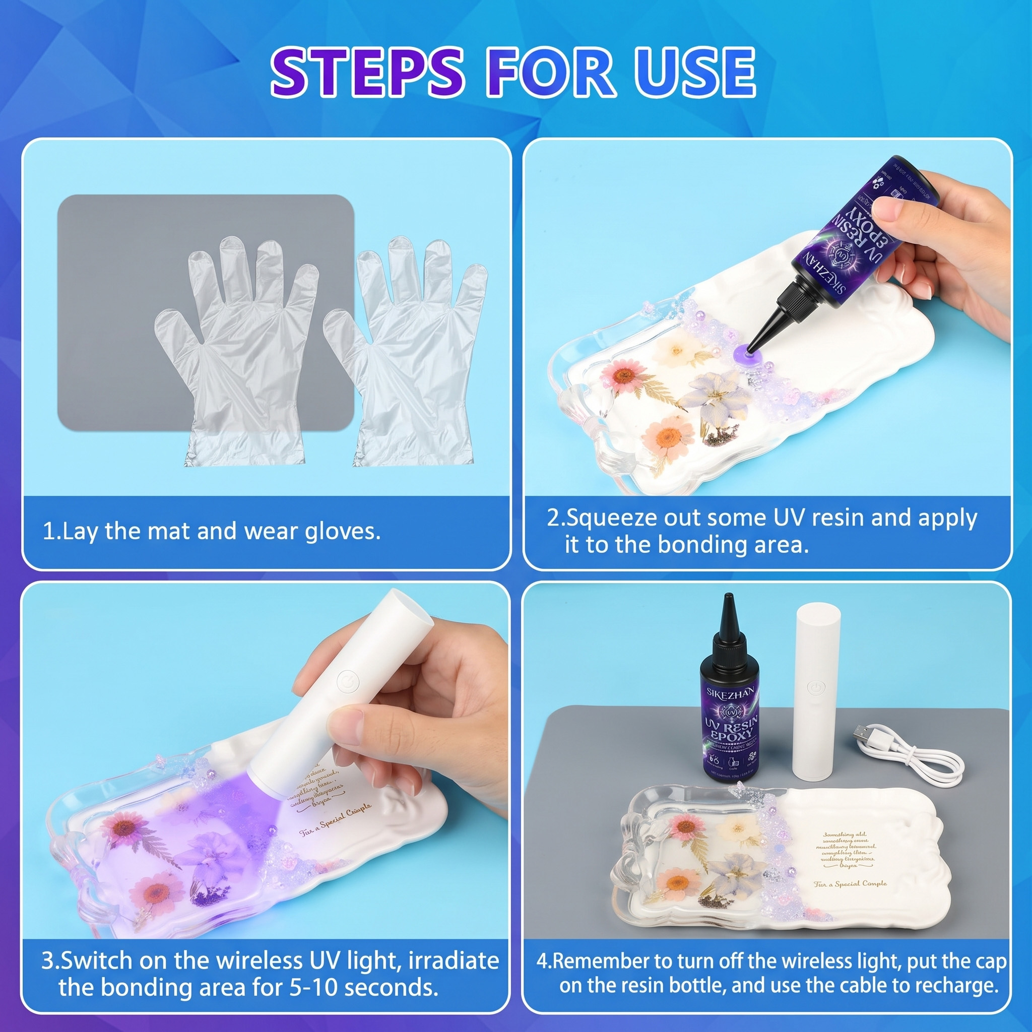 Crystal Clear UV Glue Kit with - Liquid Uv Glue Kit recension och pris