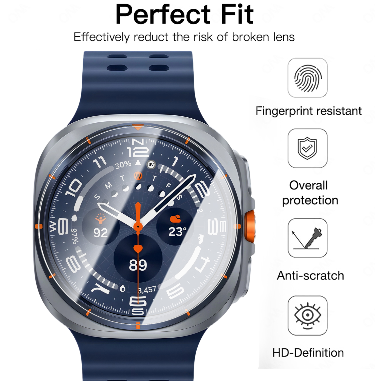 For Samsung Galaxy Watch Ultra - Glass Protector Auto recension och pris