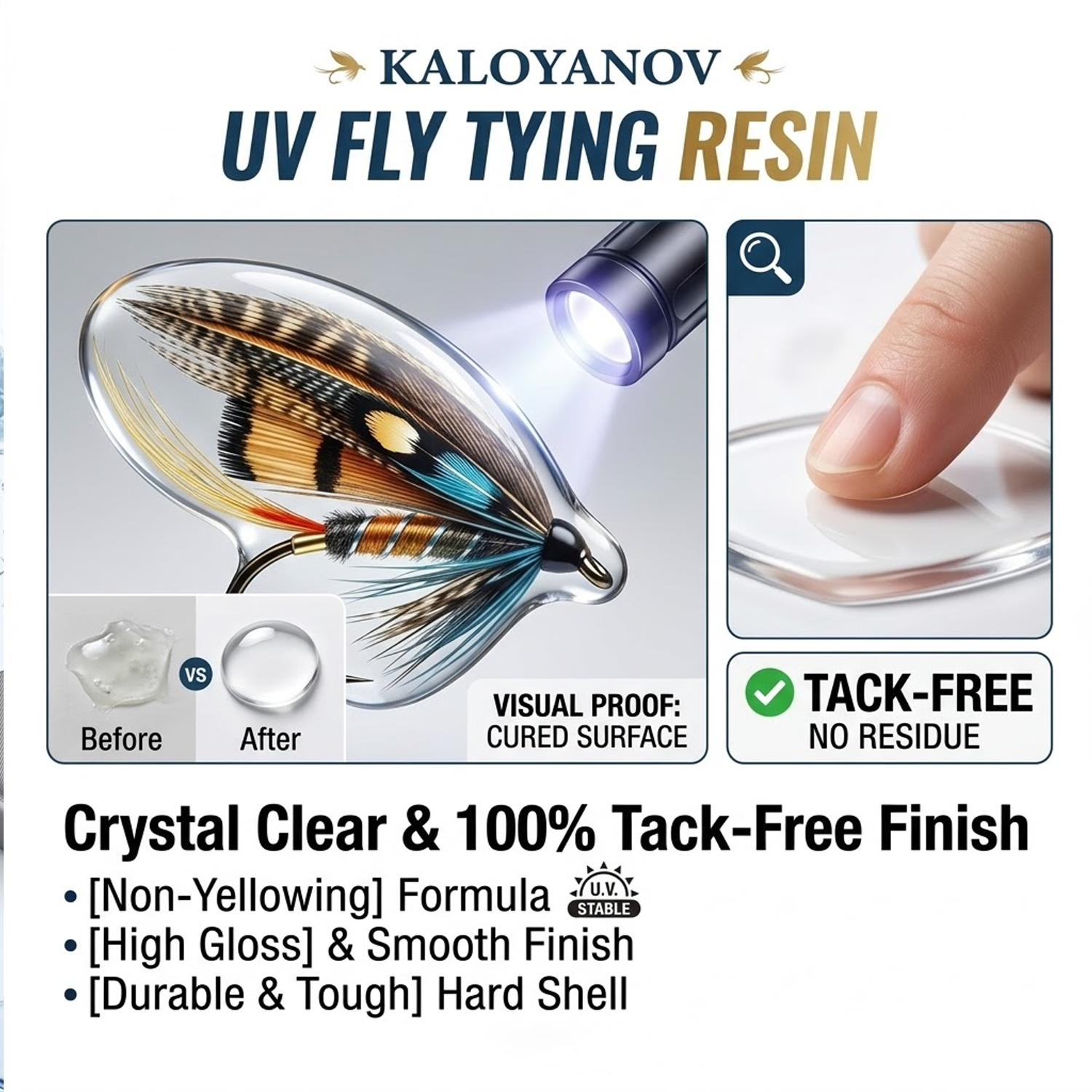 UV Resin Fly Tying Kit with US - Liquid Uv Glue Kit recension och pris
