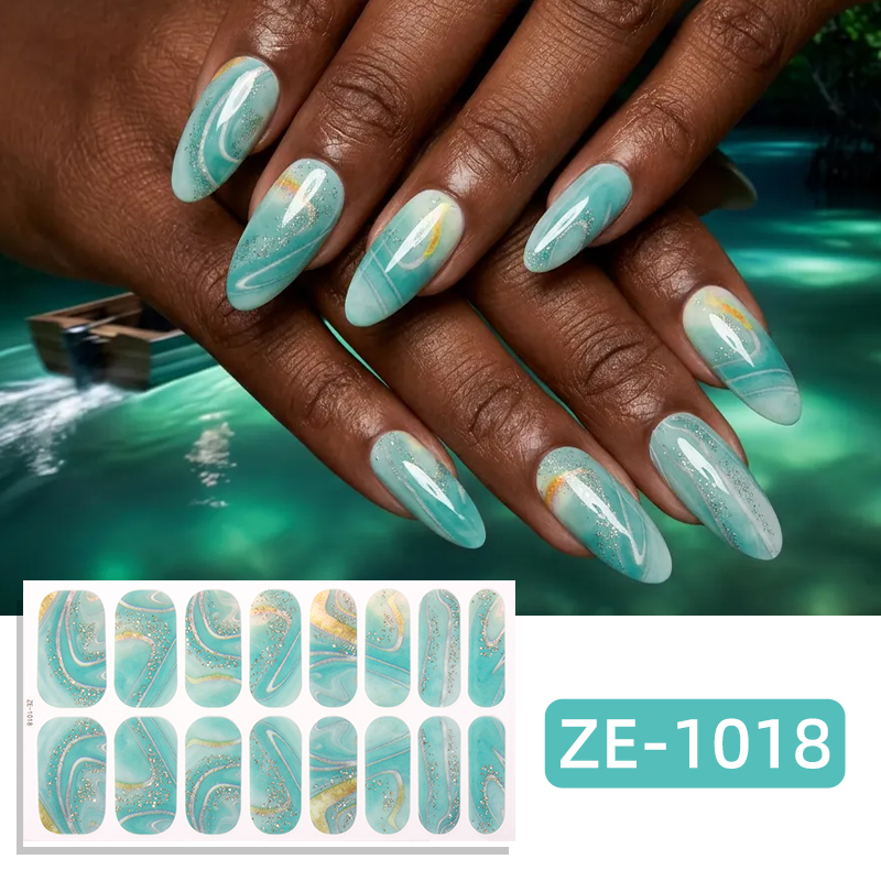 16Tips Glitter Marble Full Cov - Full Cover Adhesive recension och pris