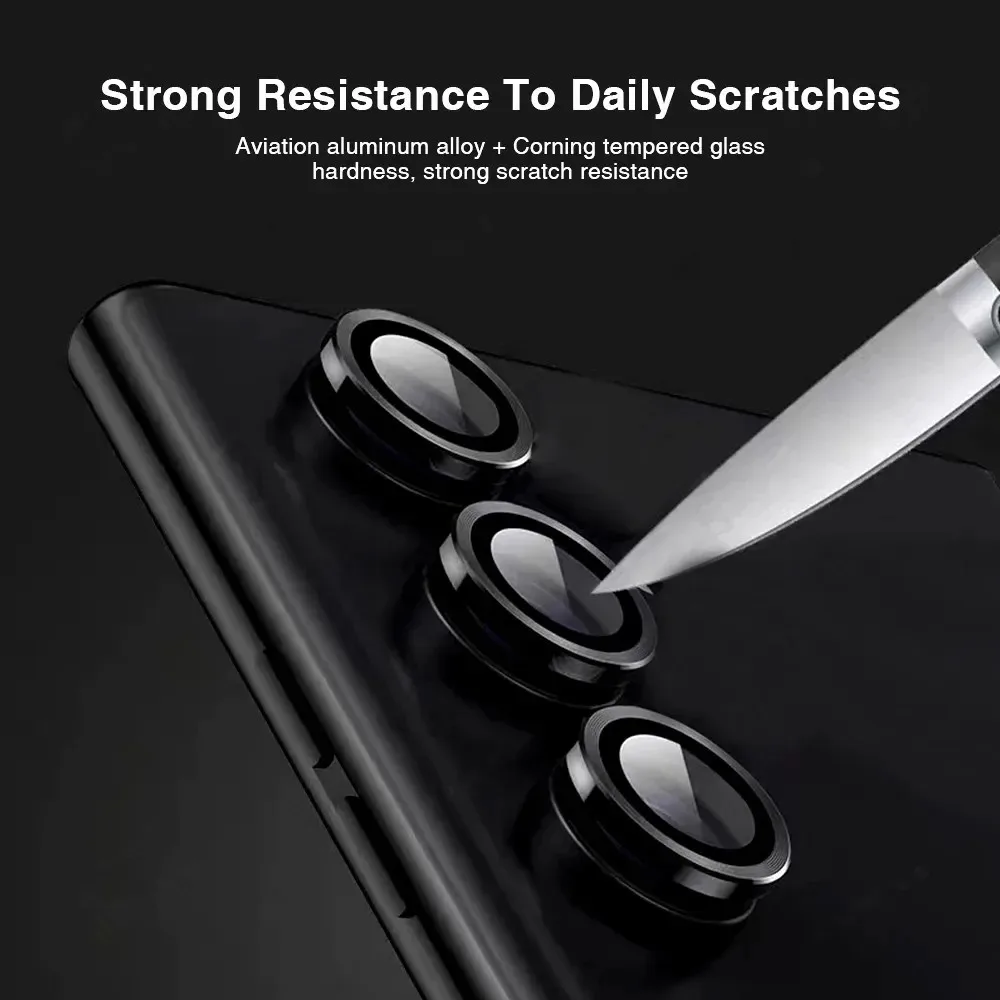 Metal Camera Lens Protector Fo - Tempered Glass Screen 9H recension och pris