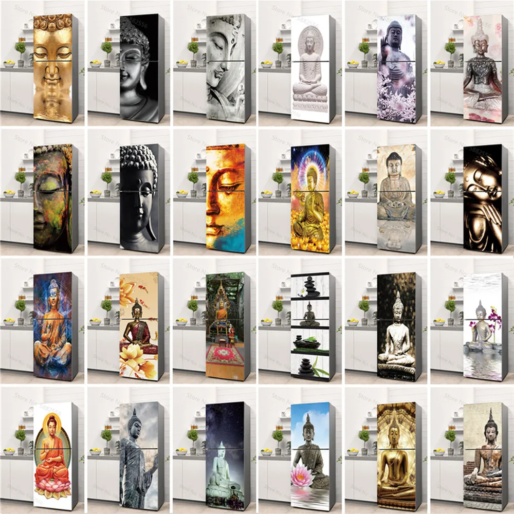 Buddha Art Vinyl Fridge Sticke - Full Cover Adhesive recension och pris