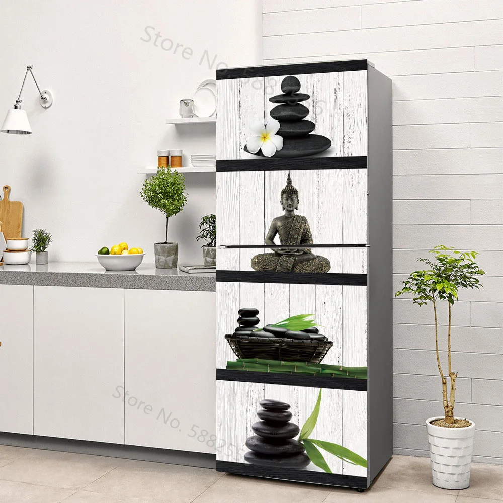 Buddha Art Vinyl Fridge Sticke - Full Cover Adhesive recension och pris