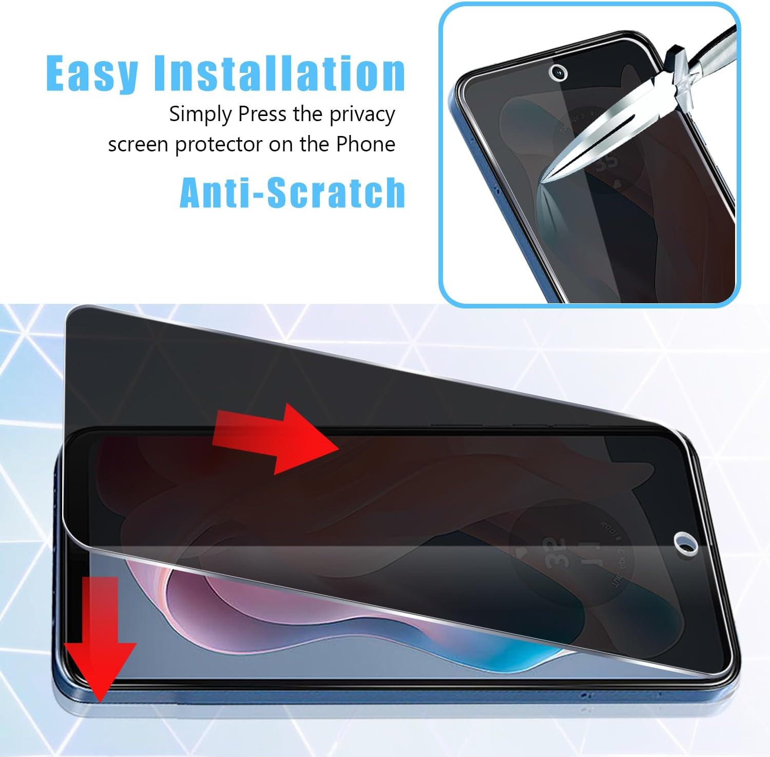 2 PACK Privacy Filter Tempered - Privacy Filter 2Pack recension och pris