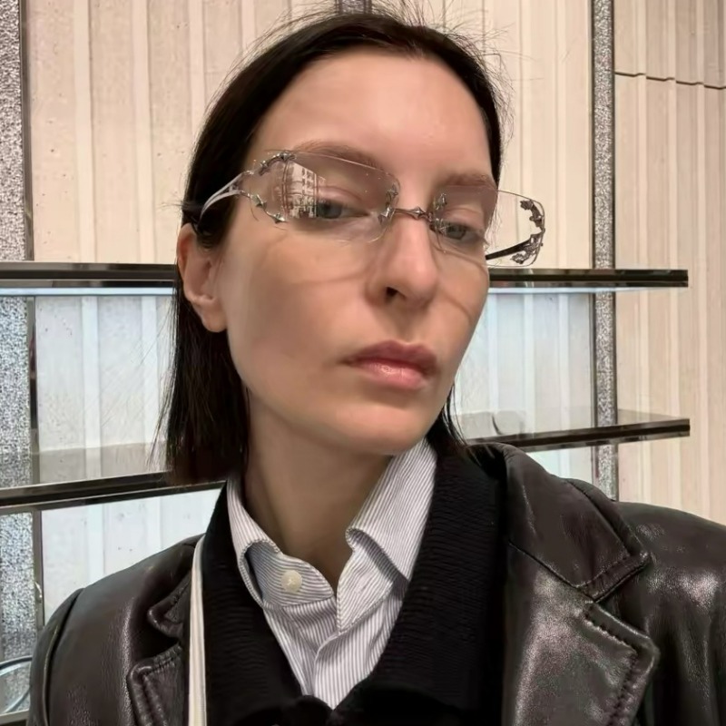 Vintage Rimless Square Star Gl - Anti Blue Light Film recension och pris