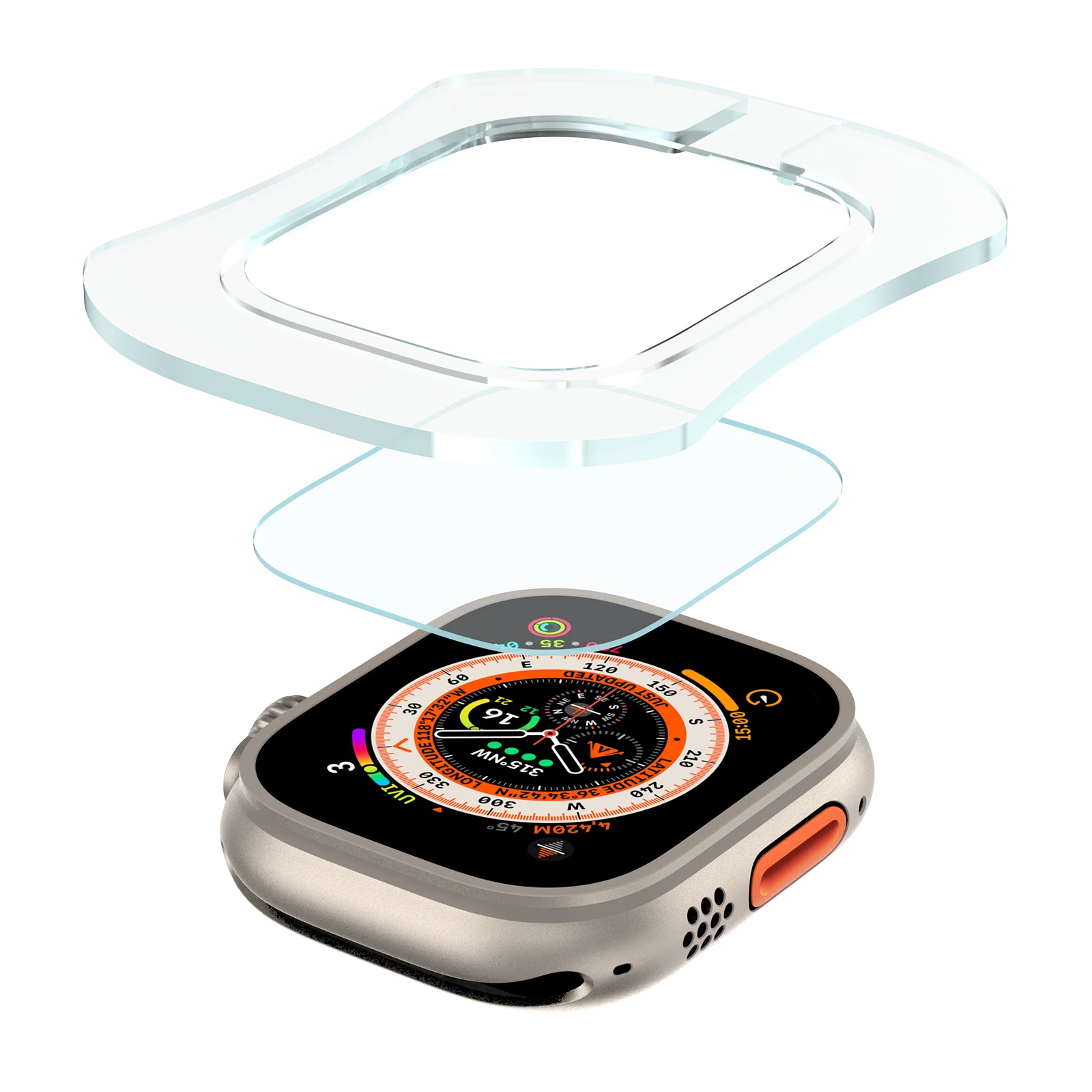 Tempered Glass for Apple Watch - Screen Alignment Tool recension och pris