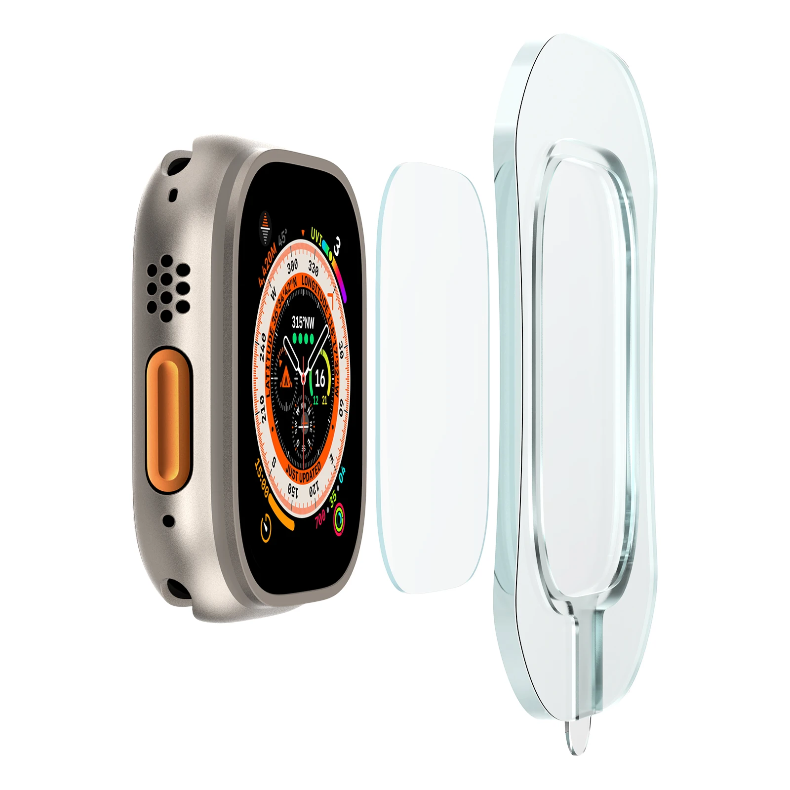 Tempered Glass for Apple Watch - Screen Alignment Tool recension och pris