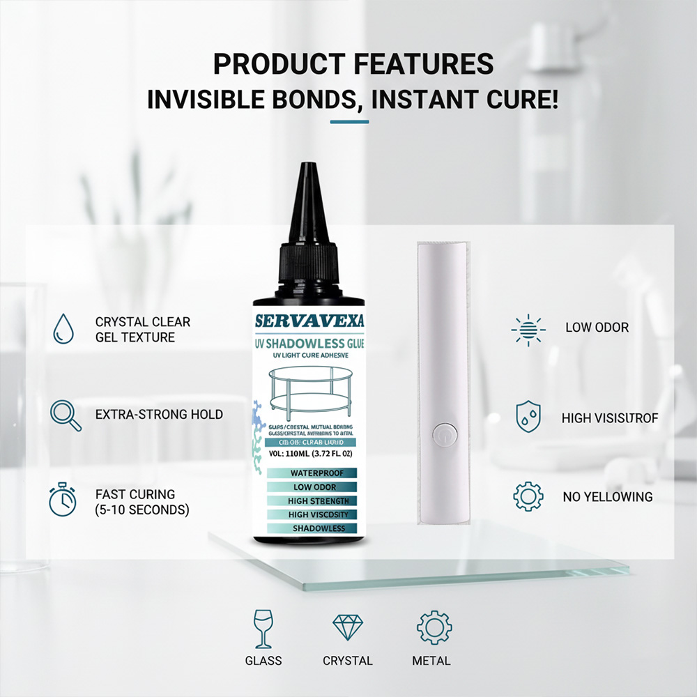 SERVAVEXA 110ml UV Light Cure  - Liquid Uv Glue Kit recension och pris