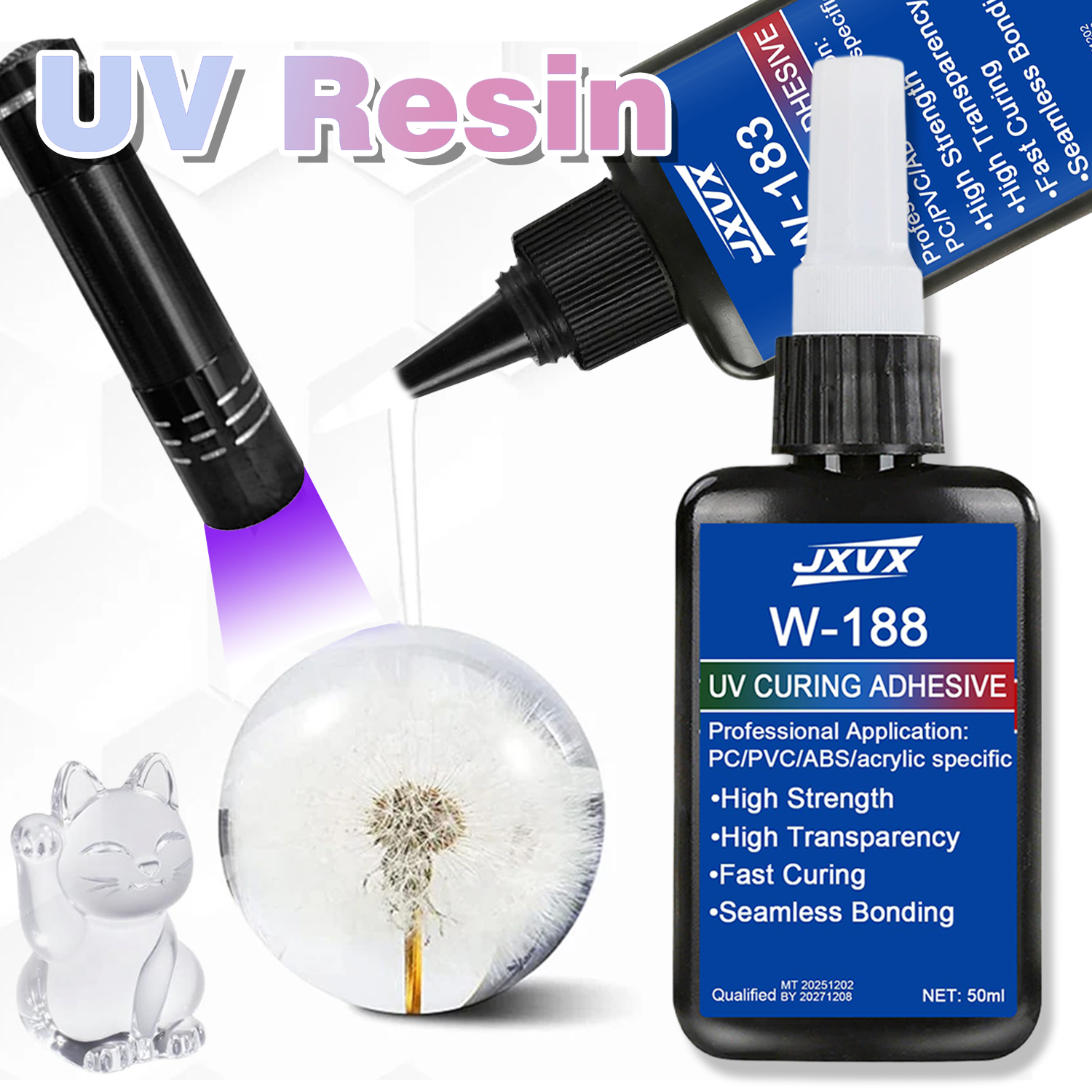 50ml UV Resin Kits With Lamp U - Liquid Uv Glue Kit recension och pris